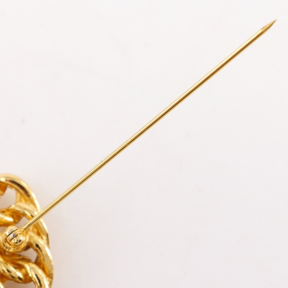 CHANEL Authentic Gold Logo Brooch - Picture 3 of 6